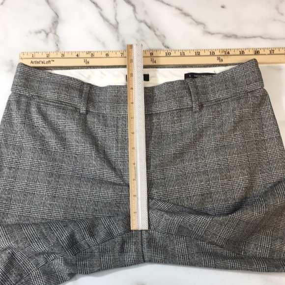 LOFT Black‎ Gray Houndstooth Plaid Marisa Trouser Pants Womens 8 Bootcut Career - Picture 5 of 11